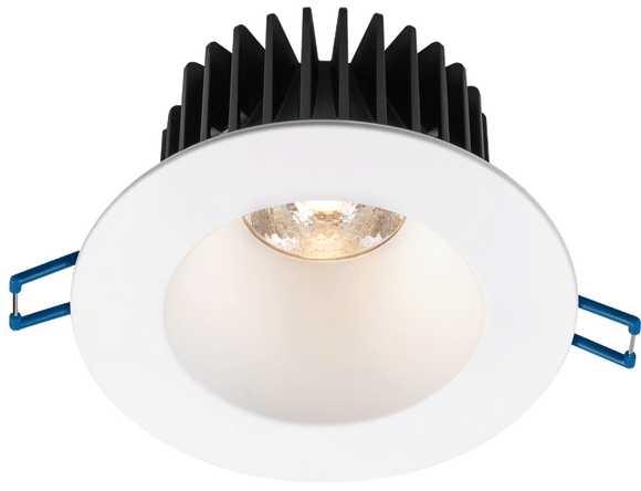 Lotus LED Lights LD4R-5CCT-HO-4R-CPL-WH-15D 4 inch Round Corrosion Resistant Deep Regressed LED Downlight High Output 18W 5CCT 27-30-35-40-50K - 15 Deg. Beam Angle - Polycarbonate White Trim