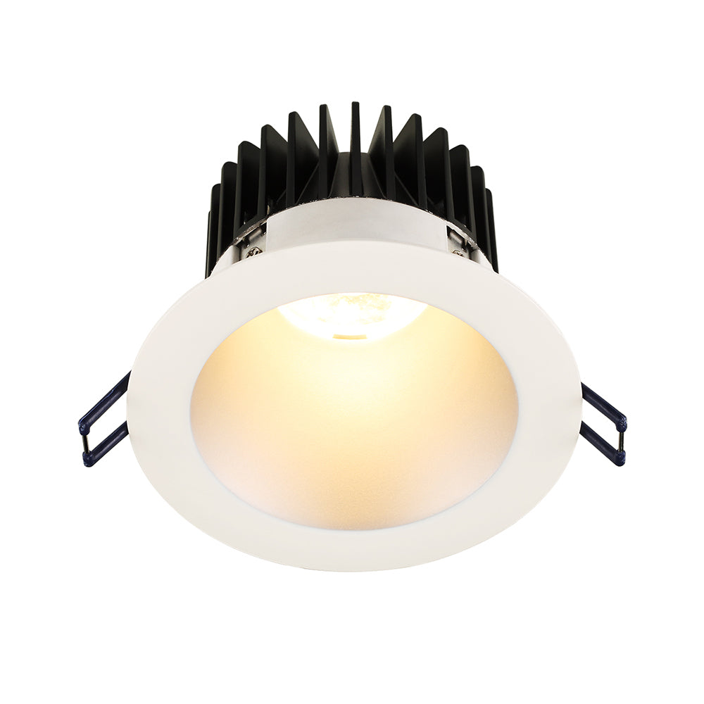 Lotus LED Lights LD4R-5CCT-4R-SR-WT-15D 4 inch Round Deep Regressed LED Downlight 15W 5CCT 27-30-35-40-50K - 15 Deg. Beam Angle - Silver Reflector White Trim