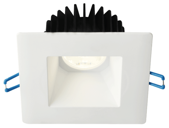 Lotus LED Lights LD4S-5CCT-4S-CPL-WH-15D 4 inch Square Corrosion Resistant Deep Regressed LED Downlight 15W 5CCT 27-30-35-40-50K - 15 Deg. Beam Angle - Polycarbonate White Trim