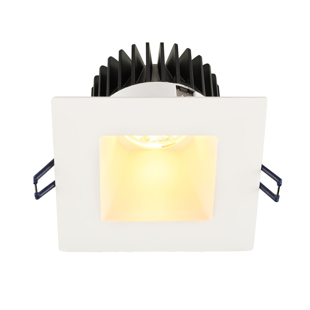 Lotus LED Lights LD4S-3018K-HO-4S-WR-WT-15D 4 inch Square Deep Regressed LED Downlight High Output 18W Dim To Warm 3000-1800K - 15 Deg. Beam Angle - White Reflector - White Trim