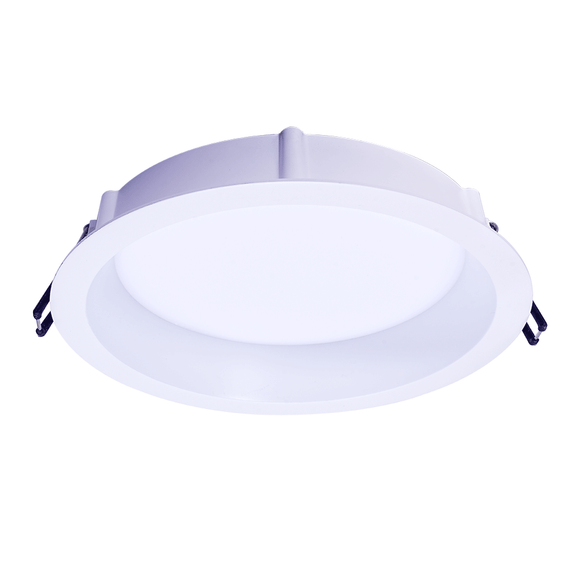 Lotus LED Lights LE6RR-5CCT-WH - 6 inch Round Deep Regressed Eco LED Downlight - 14.5 Watt - 5CCT Selectable - White Trim - 90 Deg.Beam Spread