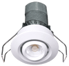 Lotus LED Lights LED-1-S6W-30K-WH-24V-G 2" Round Gimbal Mini Recessed LED White 24V AC/DC 6W 3000K 480 lm 38° Type IC Damp CRI 90+