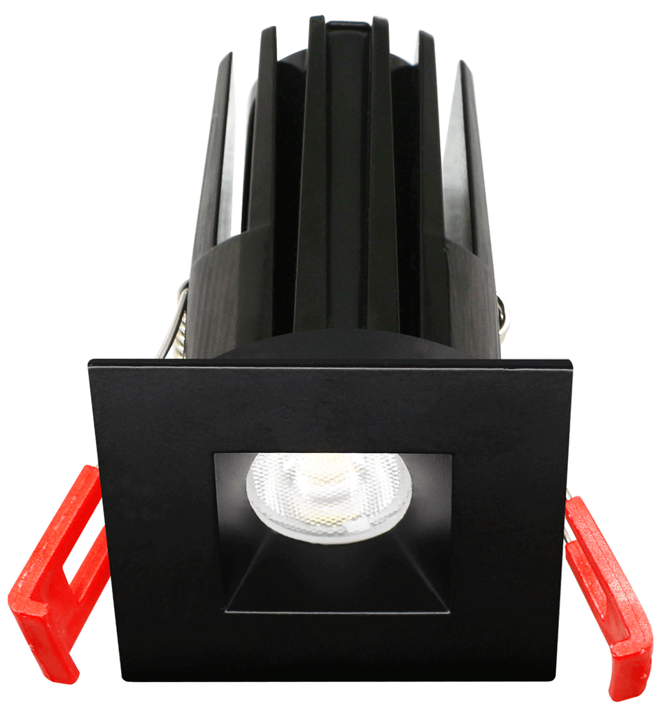 Lotus LED Lights LED-1-S7W-5CCT-1SRBK-24D 2" Recessed LED 7W 5CCT 480 lm 120V Square Black 24° Light Beam