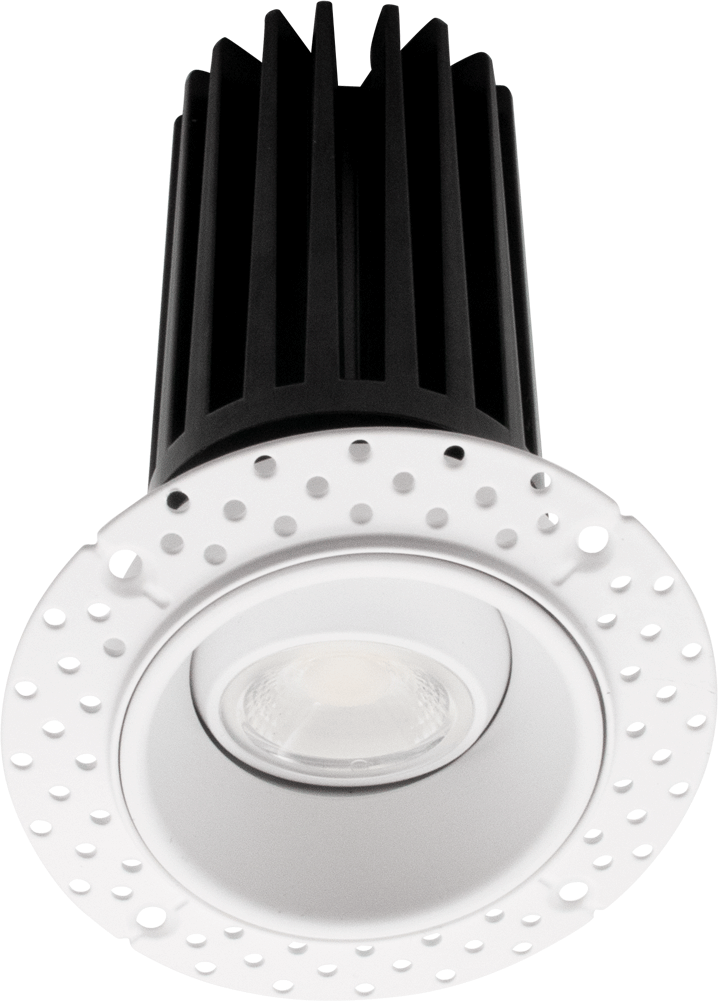 Lotus LED Lights LED-2-S11W-5CCT-WH-EY-T-24D - 2 inch Round Gimbal Recessed LED - 11 Watt - Dim to Warm Invisible Trim
