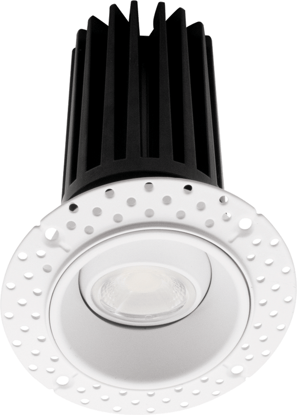 Lotus LED Lights LED-2-S11W-DTW-WH-EY-T-60D - 2 inch Trimless Round Gimbal Recessed LED - 11 Watt - Dim to Warm Invisible Trim
