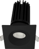 Lotus LED Lights LED-2-S11W-DTW-BK-EY-SQ-24D - 2 inch Square Gimbal Recessed LED - 11 Watt - Dim to Warm Black Trim