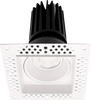 Lotus LED Lights LED-2-S11W-DTW-WH-EY-T-SQ-60D - 2 inch Trimless Square Gimbal Recessed LED - 11 Watt - Dim to Warm Invisible Trim