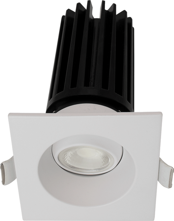 Lotus LED Lights LED-2-S11W-DTW-WH-EY-SQ-60D - 2 inch Square Gimbal Recessed LED - 11 Watt - Dim to Warm White Trim