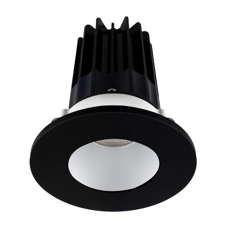 Lotus LED Lights LED-2-S15W-40K-2RRAK-2RTBK-24D 2 inch Recessed Downlight 15W LED 4000K 1020 lm - 24° Beam Angle - Alzak Reflector - Round Black Trim - Type IC Damp Air-Tight T24 CRI 90+