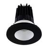 Lotus LED Lights LED-2-S15W-3018K-2RRAK-2RTBK-60D 2 inch Recessed Downlight 15W LED Dim to Warm 3000-1800K 800 lm - 60° Beam Angle - Alzak Reflector - Round Black Trim - Type IC Damp Air-Tight T24 CRI 90+