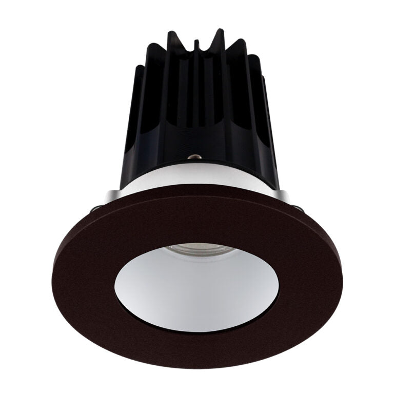 Lotus LED Lights LED-2-S15W-40K-2RRAK-2RTBZ-24D 2 inch Recessed Downlight 15W LED 4000K 1020 lm - 24° Beam Angle - Alzak Reflector - Round Bronze Trim - Type IC Damp Air-Tight T24 CRI 90+