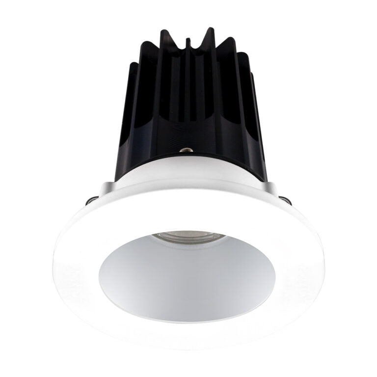 Lotus LED Lights LED-2-S15W-3018K-2RRAK-2RTWH-60D 2 inch Recessed Downlight 15W LED Dim to Warm 3000-1800K 800 lm - 60° Beam Angle - Alzak Reflector - Round White Trim - Type IC Damp Air-Tight T24 CRI 90+