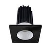 Lotus LED Lights LED-2-S15W-3018K-2RRAK-2STBK-60D 2 inch Recessed Downlight 15W LED Dim to Warm 3000-1800K 800 lm - 60° Beam Angle - Alzak Reflector - Square Black Trim - Type IC Damp Air-Tight T24 CRI 90+