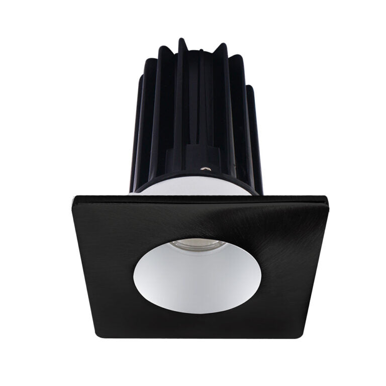 Lotus LED Lights LED-2-S15W-30K-2RRAK-2STBK-60D 2 inch Recessed Downlight 15W LED 3000K 1000 lm - 60° Beam Angle - Alzak Reflector - Square Black Trim - Type IC Damp Air-Tight T24 CRI 90+