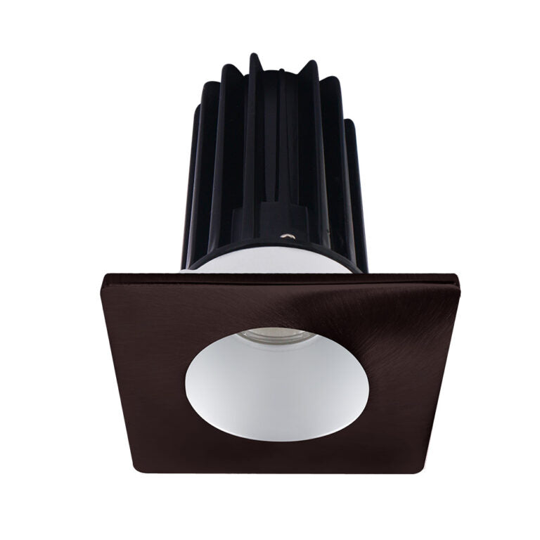 Lotus LED Lights LED-2-S15W-3018K-2RRAK-2STBZ-60D 2 inch Recessed Downlight 15W LED Dim to Warm 3000-1800K 800 lm - 60° Beam Angle - Alzak Reflector - Square Bronze Trim - Type IC Damp Air-Tight T24 CRI 90+