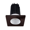 Lotus LED Lights LED-2-S15W-3018K-2RRAK-2STBZ-60D 2 inch Recessed Downlight 15W LED Dim to Warm 3000-1800K 800 lm - 60° Beam Angle - Alzak Reflector - Square Bronze Trim - Type IC Damp Air-Tight T24 CRI 90+