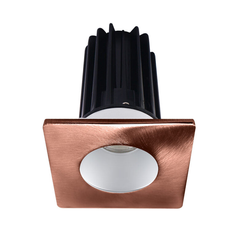 Lotus LED Lights LED-2-S15W-5CCT-2RRAK-2STCP-60D 2 inch Recessed Downlight 15W LED 5CCT 1000 lm - 60° Beam Angle - Alzak Reflector - Square Copper Trim - Type IC Damp Air-Tight T24 CRI 90+