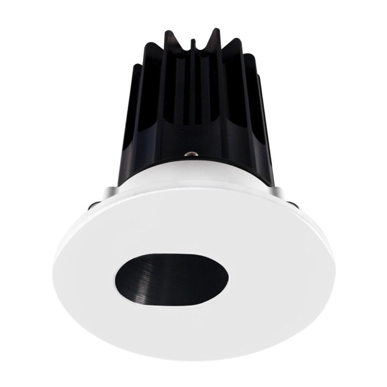 Lotus LED Lights LED-2-S8W2-27K-2RRBK-2RSA-24D 2 inch Recessed Downlight 8W LED 2700K 580 lm - 24° Beam Angle - Black Reflector - Round Slot Aperture Trim - Type IC Damp Air-Tight T24 CRI 90+
