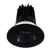 Lotus LED Lights LED-2-S8W2-3018K-2RRBK-2RTBK-24D 2 inch Recessed Downlight 8W LED Dim to Warm 3000-1800K 600 lm - 24° Beam Angle - Black Reflector - Round Black Trim - Type IC Damp Air-Tight T24 CRI 90+