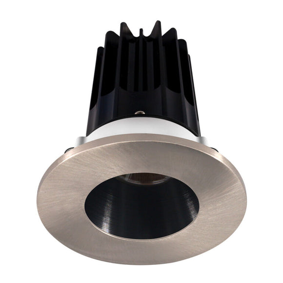 Lotus LED Lights LED-2-S8W2-3018K-2RRBK-2RTBN-24D 2 inch Recessed Downlight 8W LED Dim to Warm 3000-1800K 600 lm - 24° Beam Angle - Black Reflector - Round Brushed Nickel Trim - Type IC Damp Air-Tight T24 CRI 90+