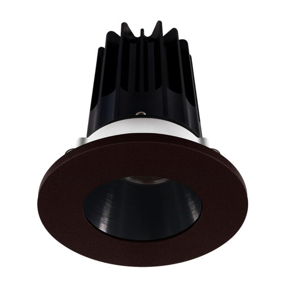Lotus LED Lights LED-2-S8W2-3018K-2RRBK-2RTBZ-60D 2 inch Recessed Downlight 8W LED Dim to Warm 3000-1800K 600 lm - 60° Beam Angle - Black Reflector - Round Bronze Trim - Type IC Damp Air-Tight T24 CRI 90+