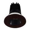 Lotus LED Lights LED-2-S15W-40K-2RRBK-2RTBZ-60D 2 inch Recessed Downlight 15W LED 4000K 1020 lm - 60° Beam Angle - Black Reflector - Round Bronze Trim - Type IC Damp Air-Tight T24 CRI 90+
