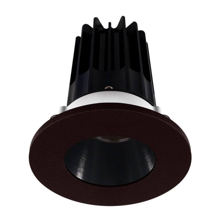 Lotus LED Lights LED-2-S15W-3018K-2RRBK-2RTBZ-60D 2 inch Recessed Downlight 15W LED Dim to Warm 3000-1800K 800 lm - 60° Beam Angle - Black Reflector - Round Bronze Trim - Type IC Damp Air-Tight T24 CRI 90+