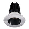 Lotus LED Lights LED-2-S15W-3018K-2RRBK-2RTCH-60D 2 inch Recessed Downlight 15W LED Dim to Warm 3000-1800K 800 lm - 60° Beam Angle - Black Reflector - Round Chrome Trim - Type IC Damp Air-Tight T24 CRI 90+