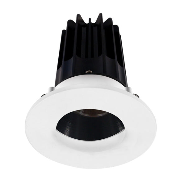 Lotus LED Lights LED-2-S8W2-3018K-2RRBK-2RWW 2 inch Recessed Downlight 8W LED Dim to Warm 3000-1800K 600 lm - 38° Beam Angle - Black Reflector - Round Wall Wash Trim - Type IC Damp Air-Tight T24 CRI 90+