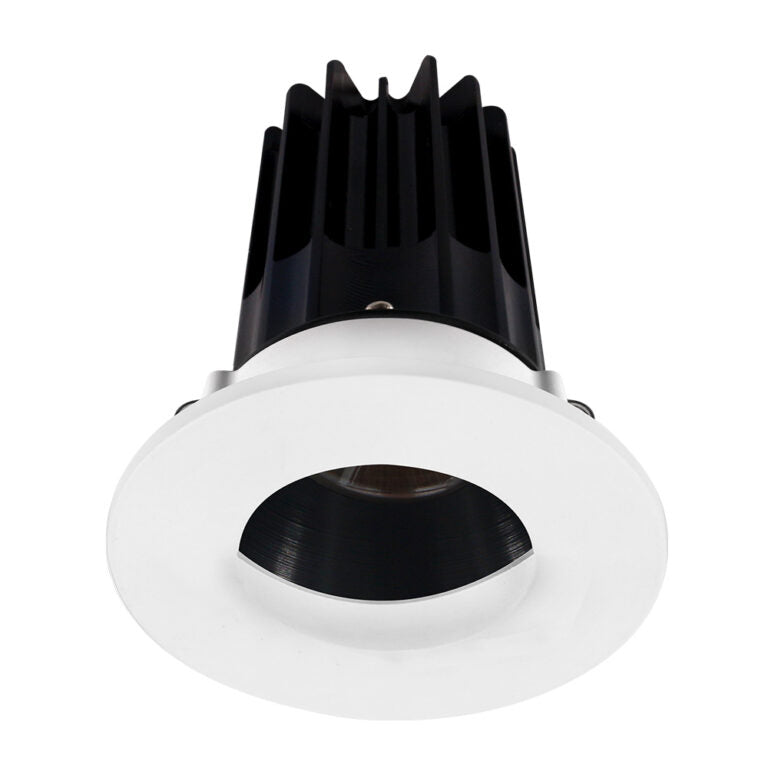 Lotus LED Lights LED-2-S15W-3018K-2RRBK-2RWW-60D 2 inch Recessed Downlight 15W LED Dim to Warm 3000-1800K 800 lm - 60° Beam Angle - Black Reflector - Round Wall Wash Trim - Type IC Damp Air-Tight T24 CRI 90+