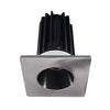 Lotus LED Lights LED-2-S15W-3018K-2RRBK-2STBN-60D 2 inch Recessed Downlight 15W LED Dim to Warm 3000-1800K 800 lm - 60° Beam Angle - Black Reflector - Square Brushed Nickel Trim - Type IC Damp Air-Tight T24 CRI 90+
