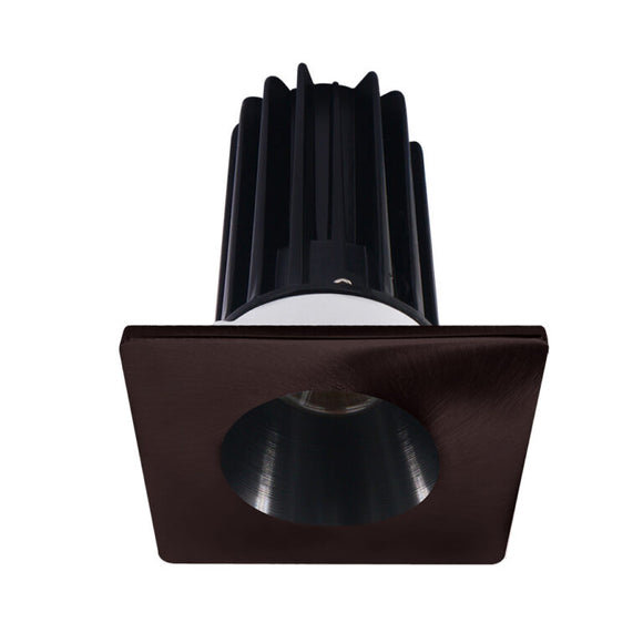 Lotus LED Lights LED-2-S8W2-30K-2RRBK-2STBZ-24D 2 inch Recessed Downlight 8W LED 3000K 600 lm - 24° Beam Angle - Black Reflector - Square Bronze Trim - Type IC Damp Air-Tight T24 CRI 90+