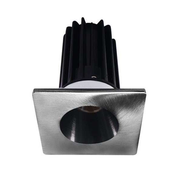 Lotus LED Lights LED-2-S8W2-30K-2RRBK-2STCH-60D 2 inch Recessed Downlight 8W LED 3000K 600 lm - 60° Beam Angle - Black Reflector - Square Chrome Trim - Type IC Damp Air-Tight T24 CRI 90+