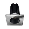 Lotus LED Lights LED-2-S15W-3018K-2RRBK-2STCH-60D 2 inch Recessed Downlight 15W LED Dim to Warm 3000-1800K 800 lm - 60° Beam Angle - Black Reflector - Square Chrome Trim - Type IC Damp Air-Tight T24 CRI 90+