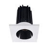 Lotus LED Lights LED-2-S15W-3018K-2RRBK-2STWH-60D 2 inch Recessed Downlight 15W LED Dim to Warm 3000-1800K 800 lm - 60° Beam Angle - Black Reflector - Square White Trim - Type IC Damp Air-Tight T24 CRI 90+