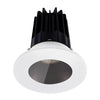 Lotus LED Lights LED-2-S15W-3018K-2RRBZ-2RST-60D 2 inch Recessed Downlight 15W LED Dim to Warm 3000-1800K 800 lm - 60° Beam Angle - Bronze Reflector - Round Shower Trim - Type IC Damp Air-Tight T24 CRI 90+