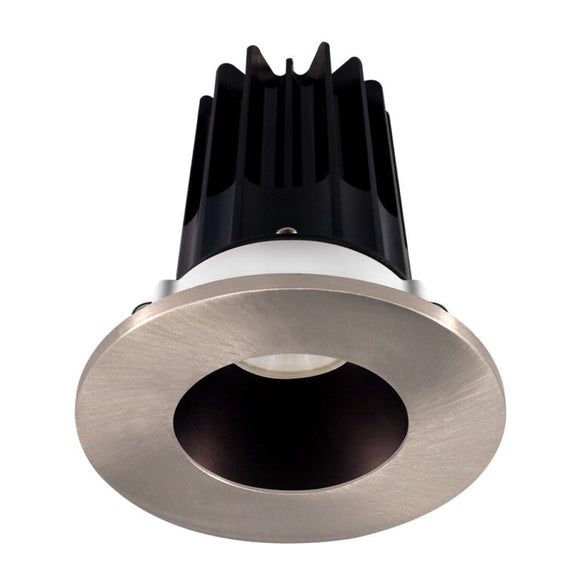 Lotus LED Lights LED-2-S8W2-27K-2RRBZ-2RTBN-24D 2 inch Recessed Downlight 8W LED 2700K 580 lm - 24° Beam Angle - Bronze Reflector - Round Brushed Nickel Trim - Type IC Damp Air-Tight T24 CRI 90+