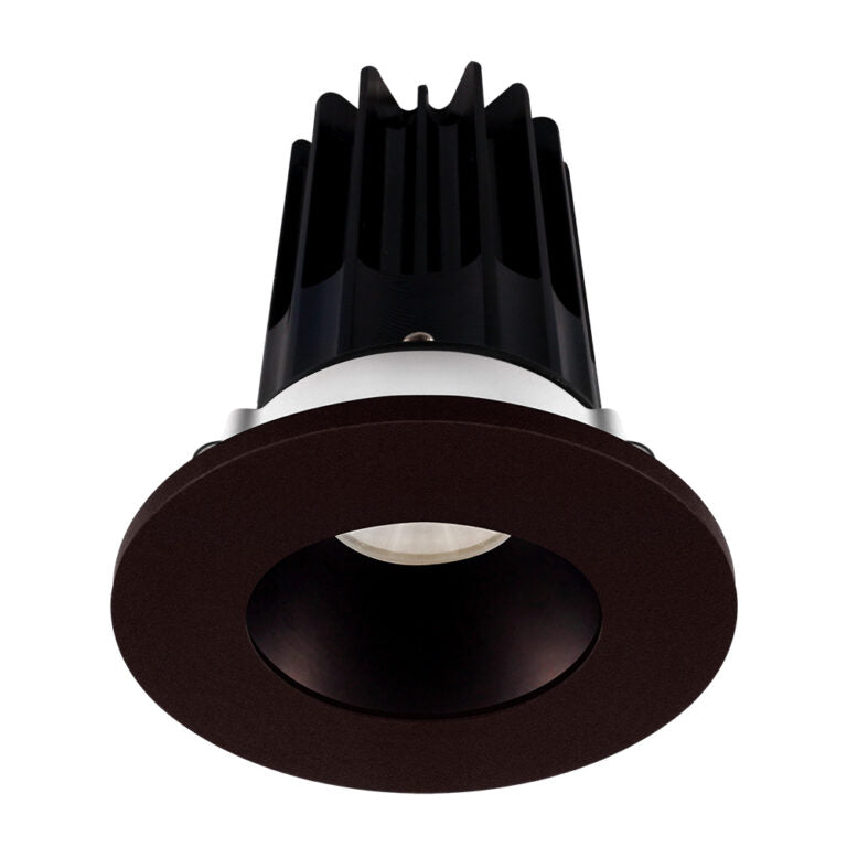 Lotus LED Lights LED-2-S15W-3018K-2RRBZ-2RTBZ-60D 2 inch Recessed Downlight 15W LED Dim to Warm 3000-1800K 800 lm - 60° Beam Angle - Bronze Reflector - Round Bronze Trim - Type IC Damp Air-Tight T24 CRI 90+