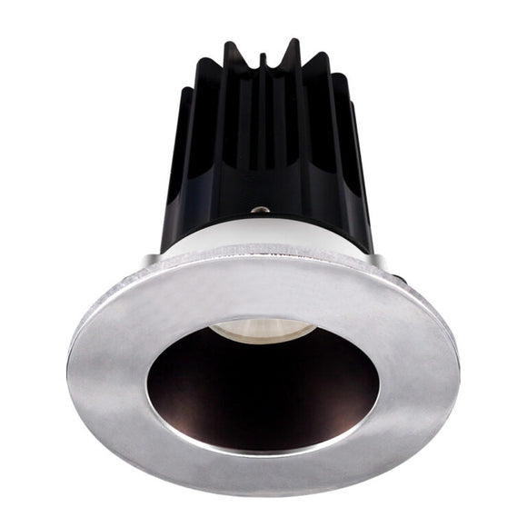 Lotus LED Lights LED-2-S8W2-30K-2RRBZ-2RTCH-60D 2 inch Recessed Downlight 8W LED 3000K 600 lm - 60° Beam Angle - Bronze Reflector - Round Chrome Trim - Type IC Damp Air-Tight T24 CRI 90+