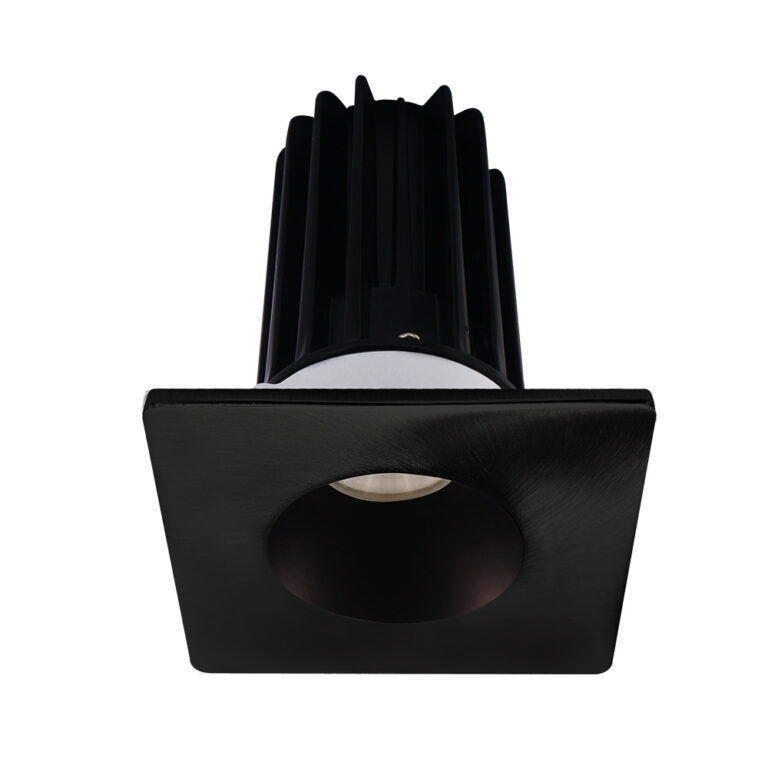 Lotus LED Lights LED-2-S15W-5CCT-2RRBZ-2STBK-60D 2 inch Recessed Downlight 15W LED 5CCT 1000 lm - 60° Beam Angle - Bronze Reflector - Square Black Trim - Type IC Damp Air-Tight T24 CRI 90+
