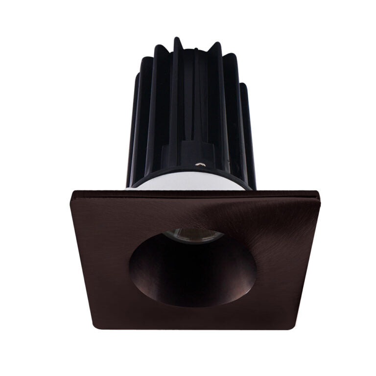 Lotus LED Lights LED-2-S15W-40K-2RRBZ-2STBZ-60D 2 inch Recessed Downlight 15W LED 4000K 1020 lm - 60° Beam Angle - Bronze Reflector - Square Bronze Trim - Type IC Damp Air-Tight T24 CRI 90+