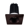 Lotus LED Lights LED-2-S8W2-40K-2RRBZ-2STBZ-60D 2 inch Recessed Downlight 8W LED 4000K 620 lm - 60° Beam Angle - Bronze Reflector - Square Bronze Trim - Type IC Damp Air-Tight T24 CRI 90+