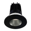 Lotus LED Lights LED-2-S15W-3018K-2RRDM-2RTBK-24D 2 inch Recessed Downlight 15W LED Dim to Warm 3000-1800K 800 lm - 24° Beam Angle - Diamond Reflector - Round Black Trim - Type IC Damp Air-Tight T24 CRI 90+