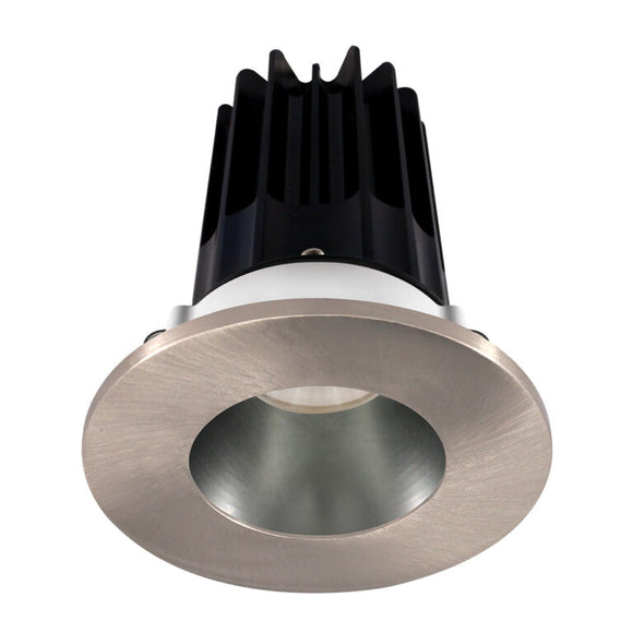Lotus LED Lights LED-2-S8W2-30K-2RRCH-2RTBN-60D 2 inch Recessed Downlight 8W LED 3000K 600 lm - 60° Beam Angle - Chrome Reflector - Round Brushed Nickel Trim - Type IC Damp Air-Tight T24 CRI 90+