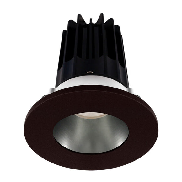 Lotus LED Lights LED-2-S8W2-30K-2RRCH-2RTBZ-60D 2 inch Recessed Downlight 8W LED 3000K 600 lm - 60° Beam Angle - Chrome Reflector - Round Bronze Trim - Type IC Damp Air-Tight T24 CRI 90+