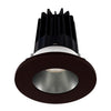 Lotus LED Lights LED-2-S15W-3018K-2RRCH-2RTBZ-60D 2 inch Recessed Downlight 15W LED Dim to Warm 3000-1800K 800 lm - 60° Beam Angle - Chrome Reflector - Round Bronze Trim - Type IC Damp Air-Tight T24 CRI 90+
