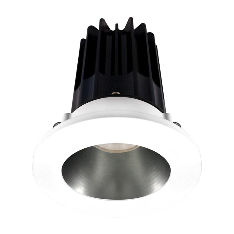 Lotus LED Lights LED-2-S15W-27K-2RRCH-2RTWH-24D 2 inch Recessed Downlight 15W LED 2700K 980 lm - 24° Beam Angle - Chrome Reflector - Round White Trim - Type IC Damp Air-Tight T24 CRI 90+