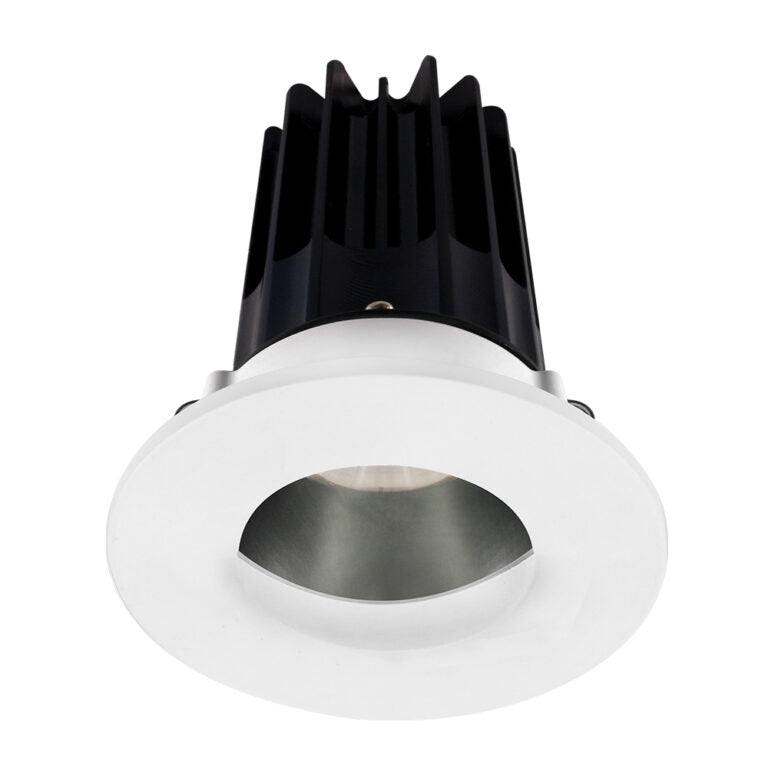 Lotus LED Lights LED-2-S8W2-27K-2RRCH-2RWW-60D 2 inch Recessed Downlight 8W LED 2700K 580 lm - 60° Beam Angle - Chrome Reflector - Round Wall Wash Trim - Type IC Damp Air-Tight T24 CRI 90+