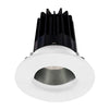 Lotus LED Lights LED-2-S8W2-27K-2RRCH-2RWW-24D 2 inch Recessed Downlight 8W LED 2700K 580 lm - 24° Beam Angle - Chrome Reflector - Round Wall Wash Trim - Type IC Damp Air-Tight T24 CRI 90+