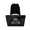 Lotus LED Lights LED-2-S15W-5CCT-2RRDM-2STBK 2 inch Recessed Downlight 15W LED 5CCT 1000 lm - 38° Beam Angle - Diamond Reflector - Square Black Trim - Type IC Damp Air-Tight T24 CRI 90+